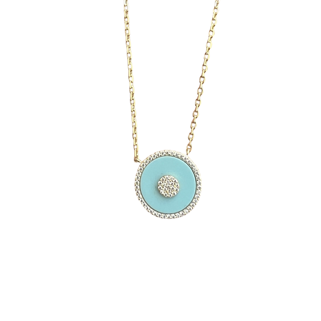 Turquoise Circle Pendant