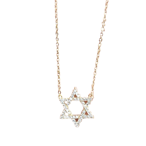 Gold Medium Magen David Necklace