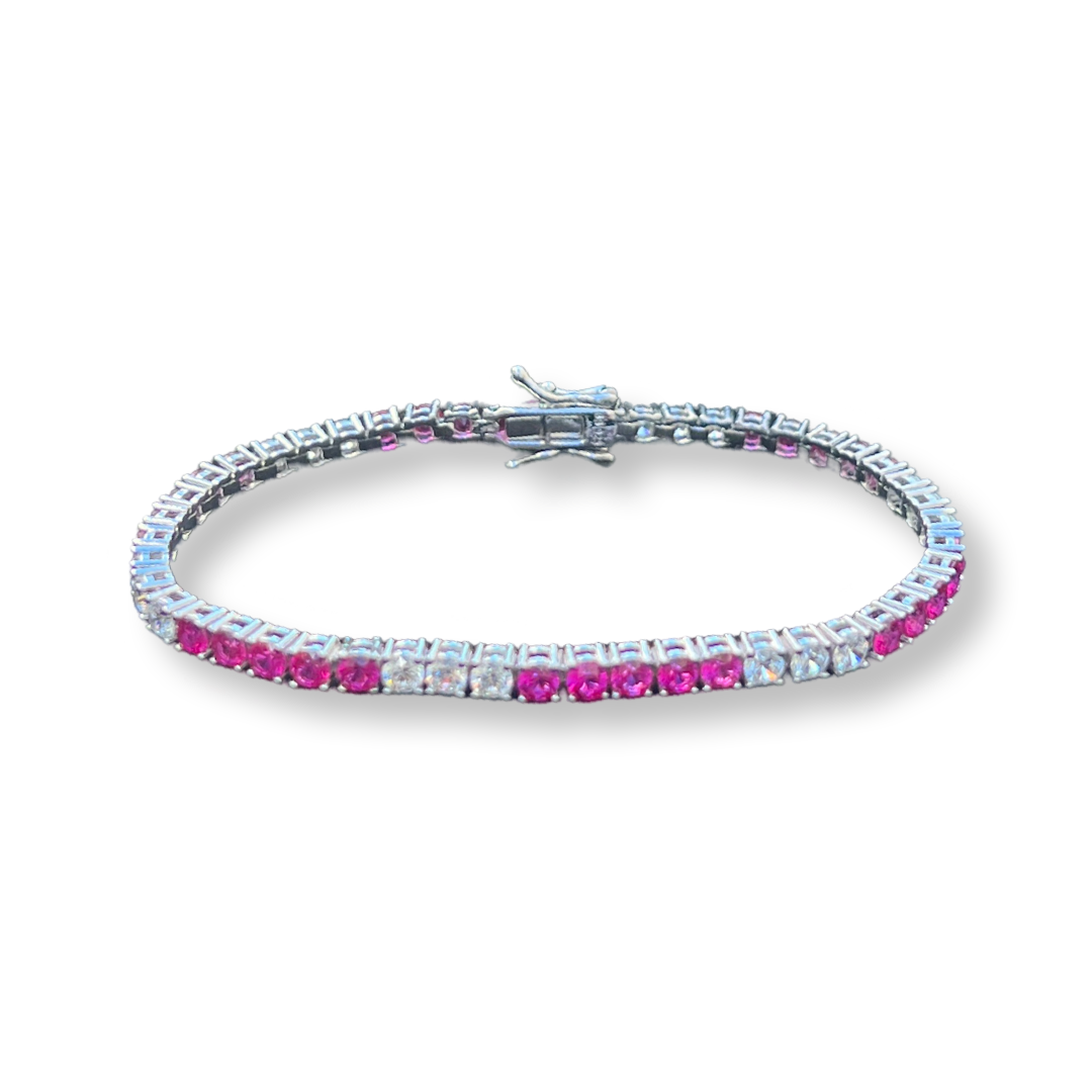 Ruby And Diamond Tennis Bracelet