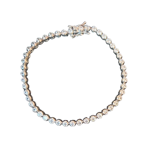 Silver Bezel Bracelet