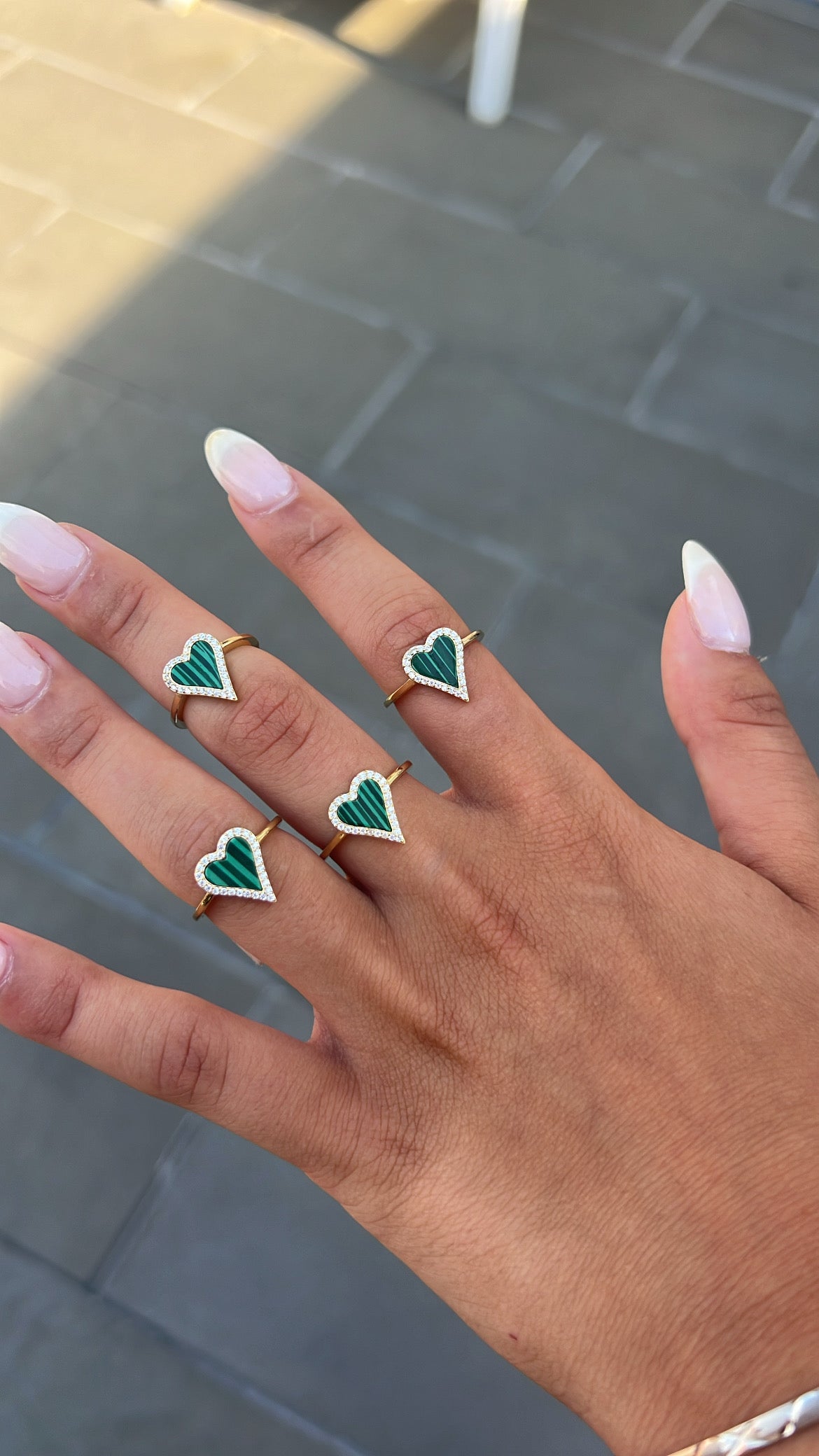 Emerald Heart Ring