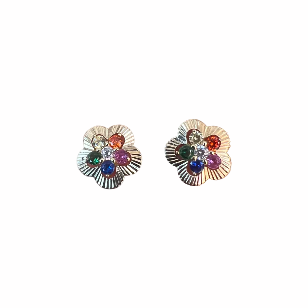 Colorful Flower Stud