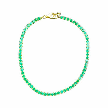 Emerald Thin Tennis Bracelet