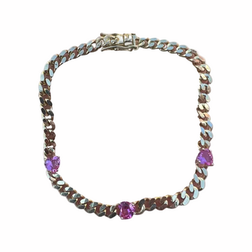 Triple Pink Heart Bracelet