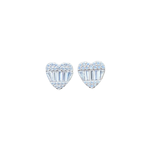 Silver Heart Stud