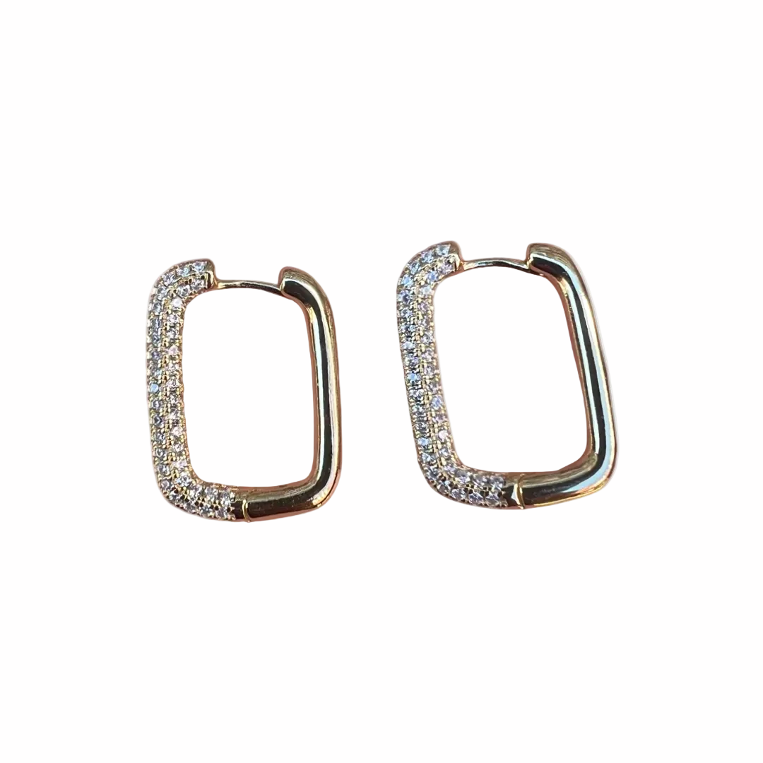 Oval Gold Hoop Earrings