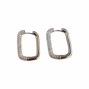 Oval Gold Hoop Earrings