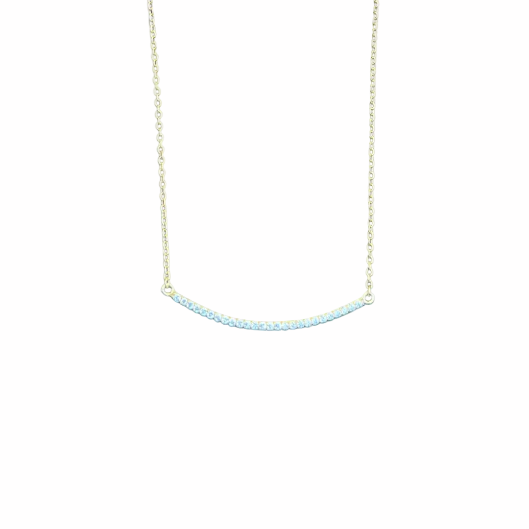 Diamond Bar Necklace Gold