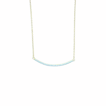 Diamond Bar Necklace Gold