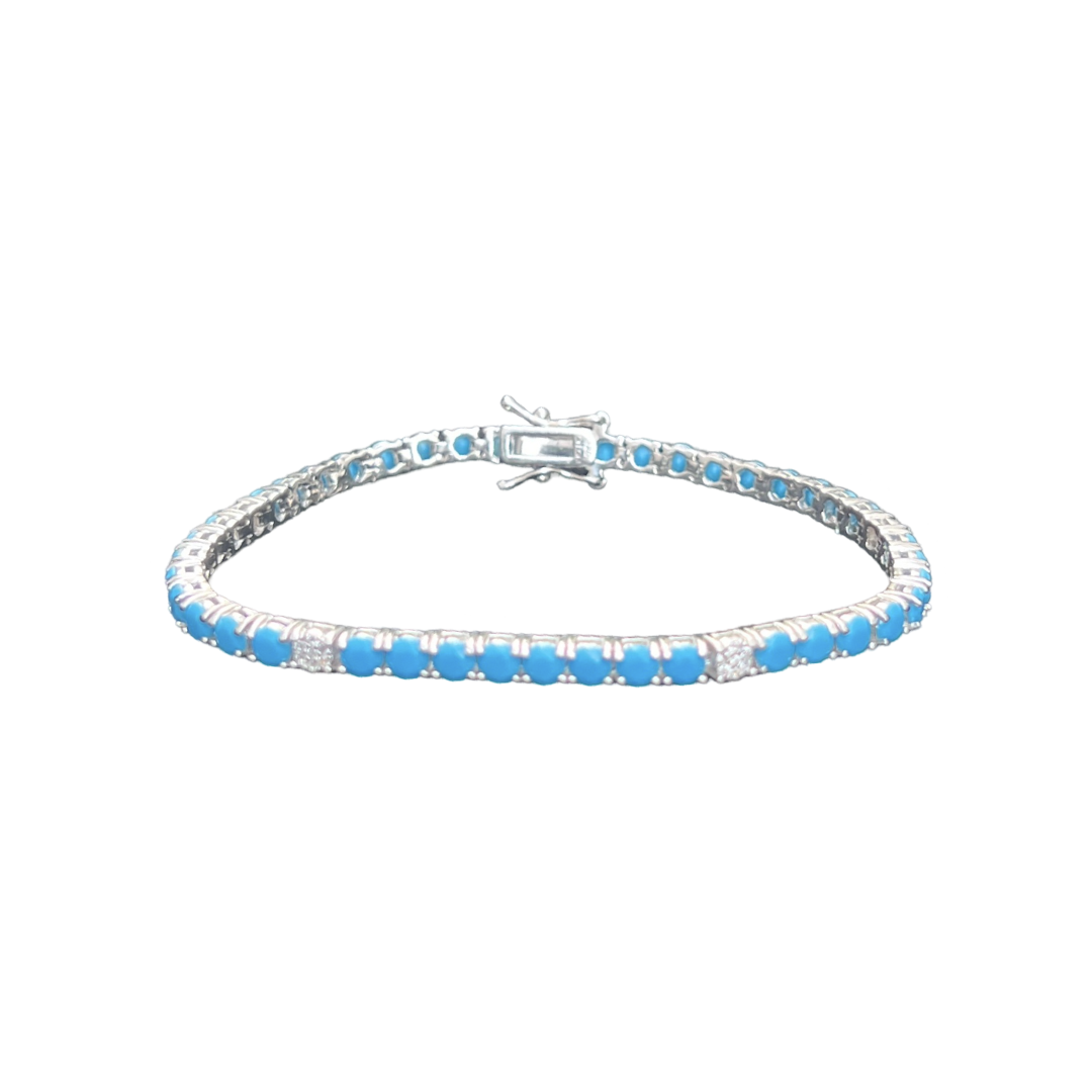 Aqua Tennis Bracelet