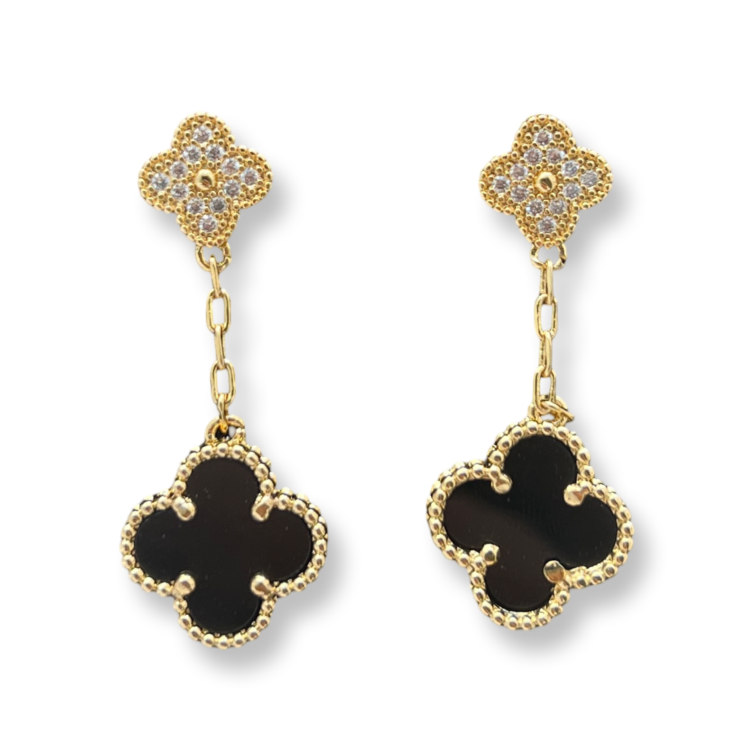 Black Clover Drop Earrings