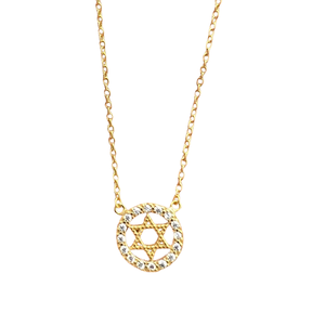 Dainty Magen David Gold Necklace