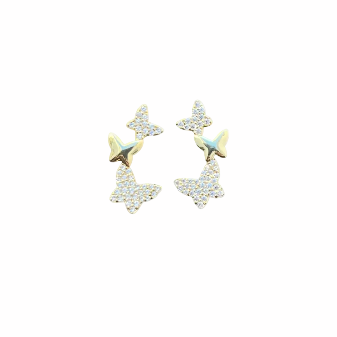 Butterfly Gold Ear Crawlers