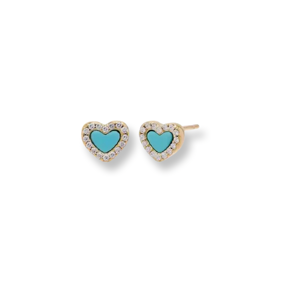 Turquoise Mini Heart Earring