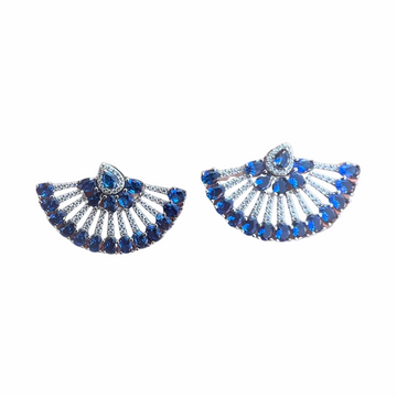 Sapphire Fan Earrings