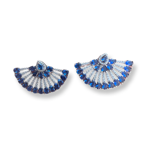 Sapphire Fan Earrings