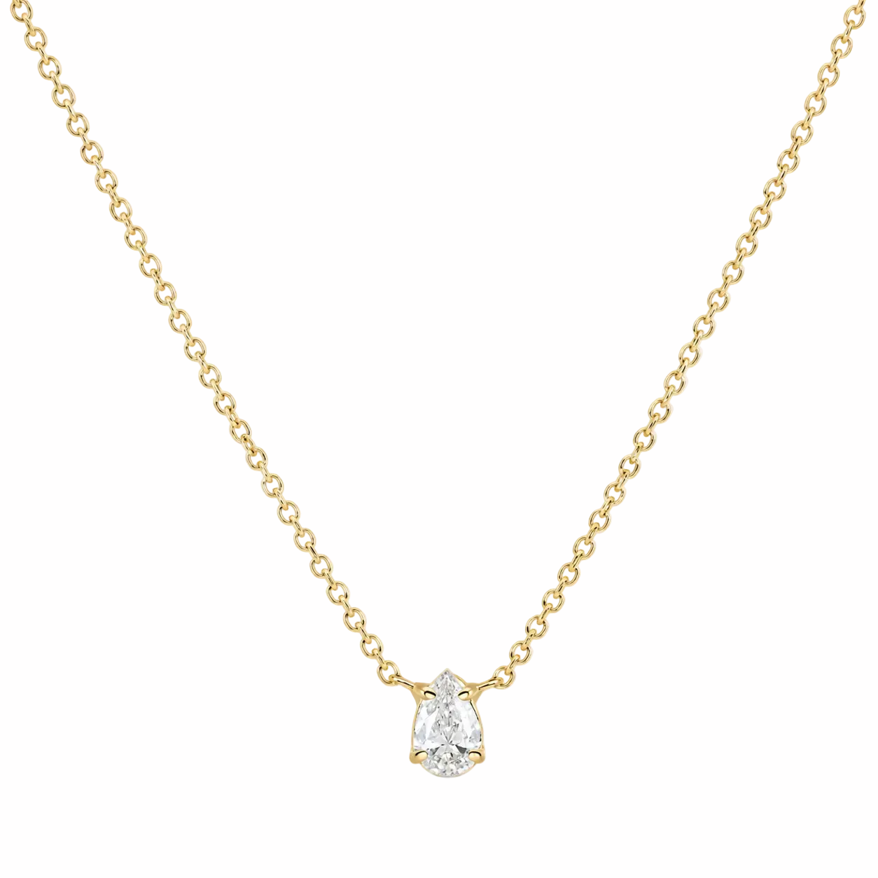 Teardrop Solitaire Necklace