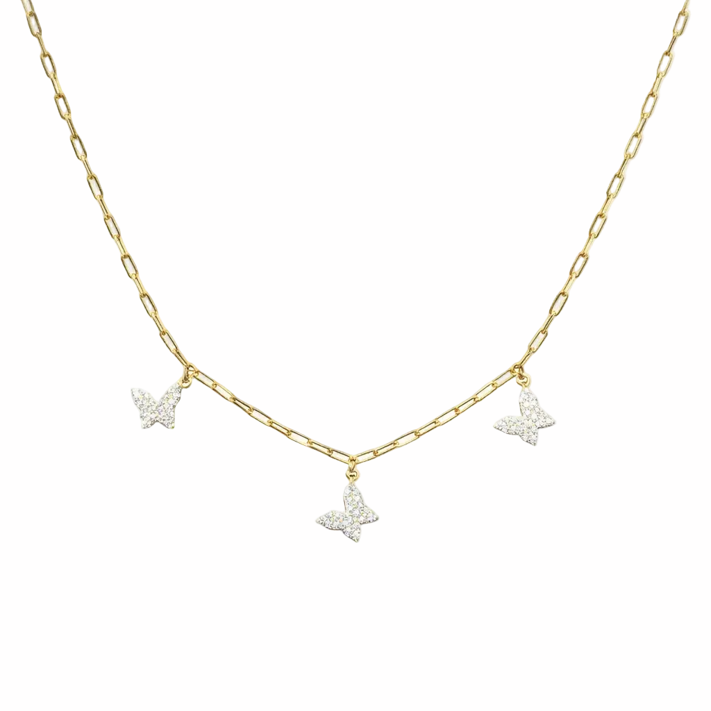 Butterfly Charm Gold Necklace