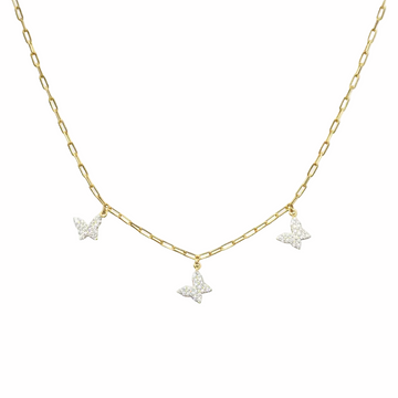 Butterfly Charm Gold Necklace